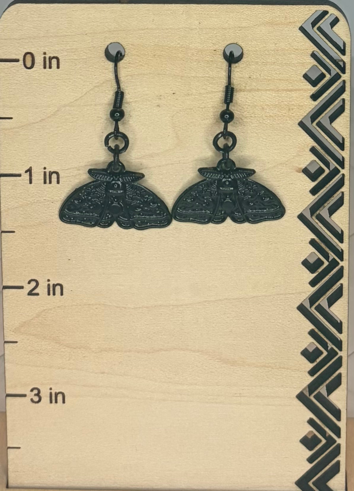 Large Black Moth Earrings | Gothic Statement Jewelry | Moth Earrings | Dark Nature Jewelry | Witchy Gift