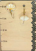 Gold-Plated Glass Umbrella Earrings | Whimsical Rainy Day Jewelry | Unique Statement Earrings | Handmade Gift