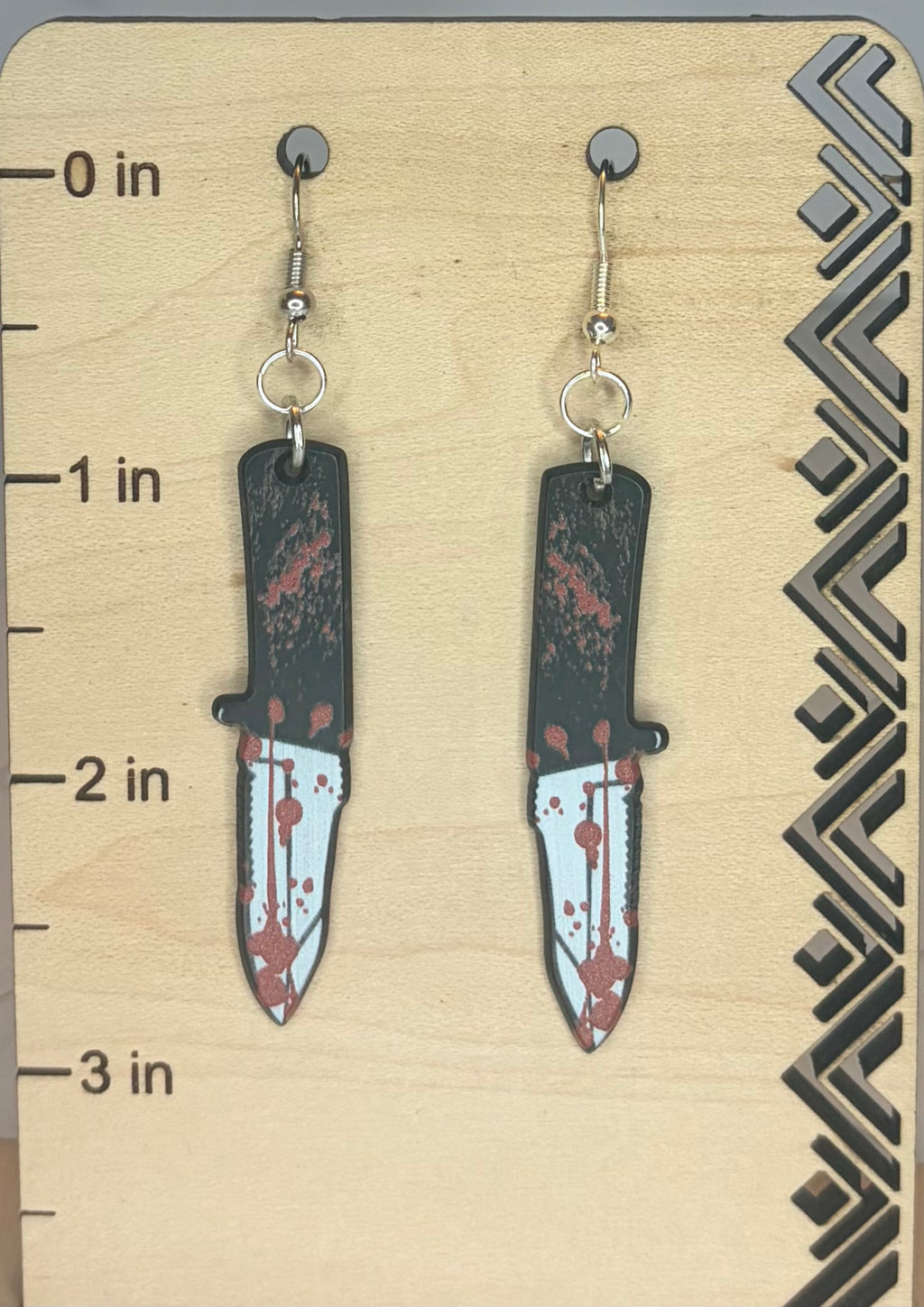 Bloody Horror Cutting Tool Earrings | Gothic Horror Jewelry | Spooky Statement Earrings | Halloween Gift