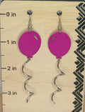 Pink Metal & Stainless Steel Balloon Earrings | Playful Pink Statement Earrings | Cute Gift for Her | Whimsical Jewelry