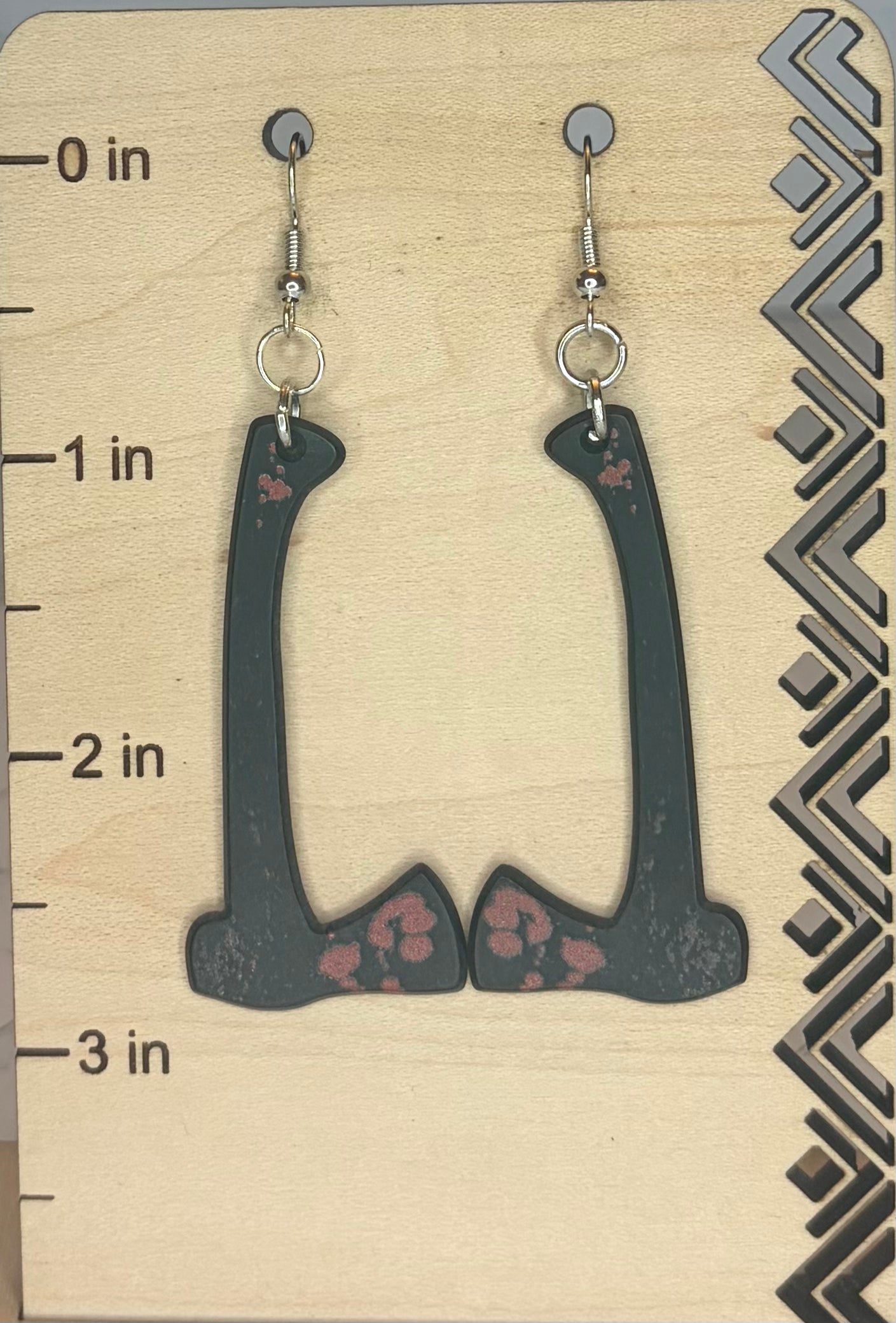 Bloody Horror Cutting Tool Earrings | Gothic Horror Jewelry | Spooky Statement Earrings | Halloween Gift