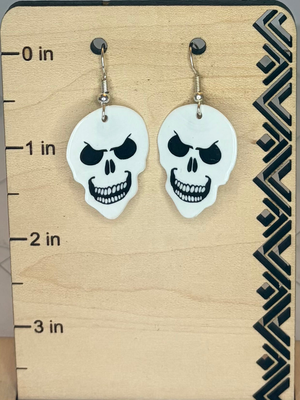 Skull Guitar Pick & Stainless Steel Earrings — Rocker Gift Set | Gothic Jewelry | Musician Gift | Punk Accessories