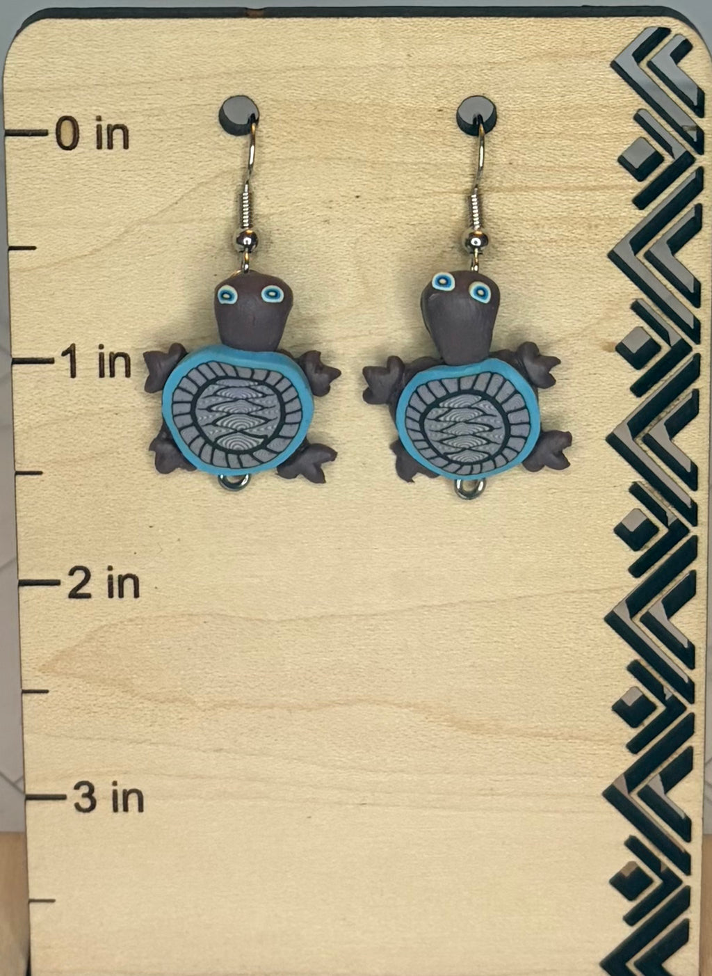 Handmade Clay Turtle Earrings | Stainless Steel Earrings | Cute Sea Turtle Jewelry | Ocean Lover Gift | Coastal Earrings