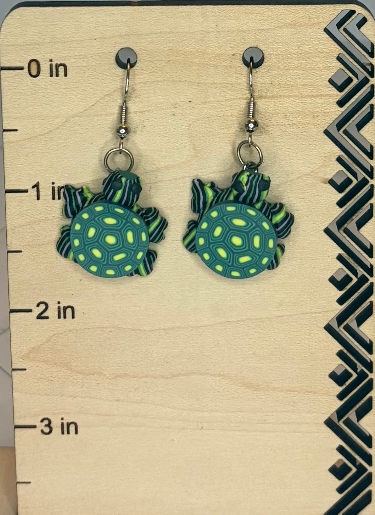 Handmade Clay Turtle Earrings | Stainless Steel Earrings | Cute Sea Turtle Jewelry | Ocean Lover Gift | Coastal Earrings