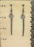 Antique Bronze & Gray Bead Earrings | Vintage-Inspired Statement Jewelry | Boho Dangle Earrings | Rustic Everyday Earrings
