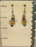 Glass & Stainless Steel Bee Earrings