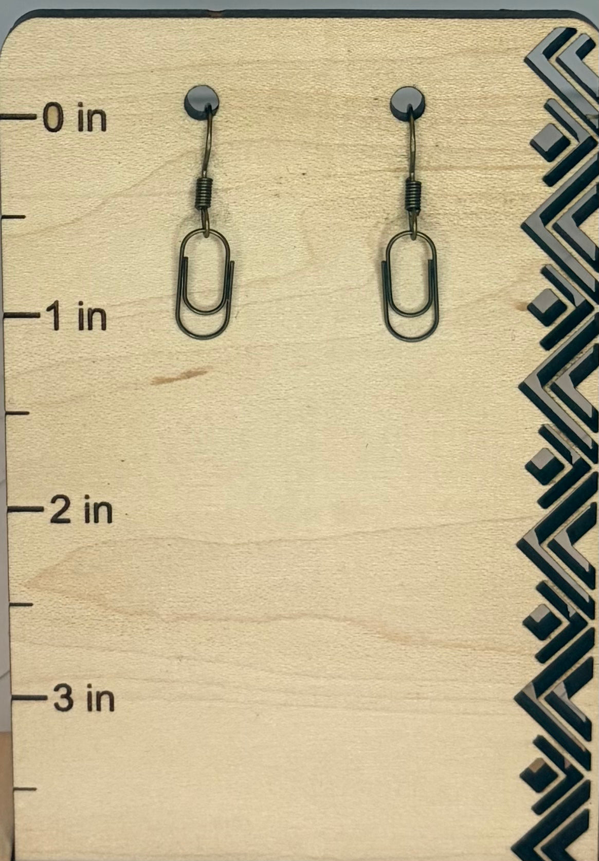 Tiny Miniature Paper Clip Earrings — Antique Bronze Color | Quirky Officecore Jewelry | Unique Gift