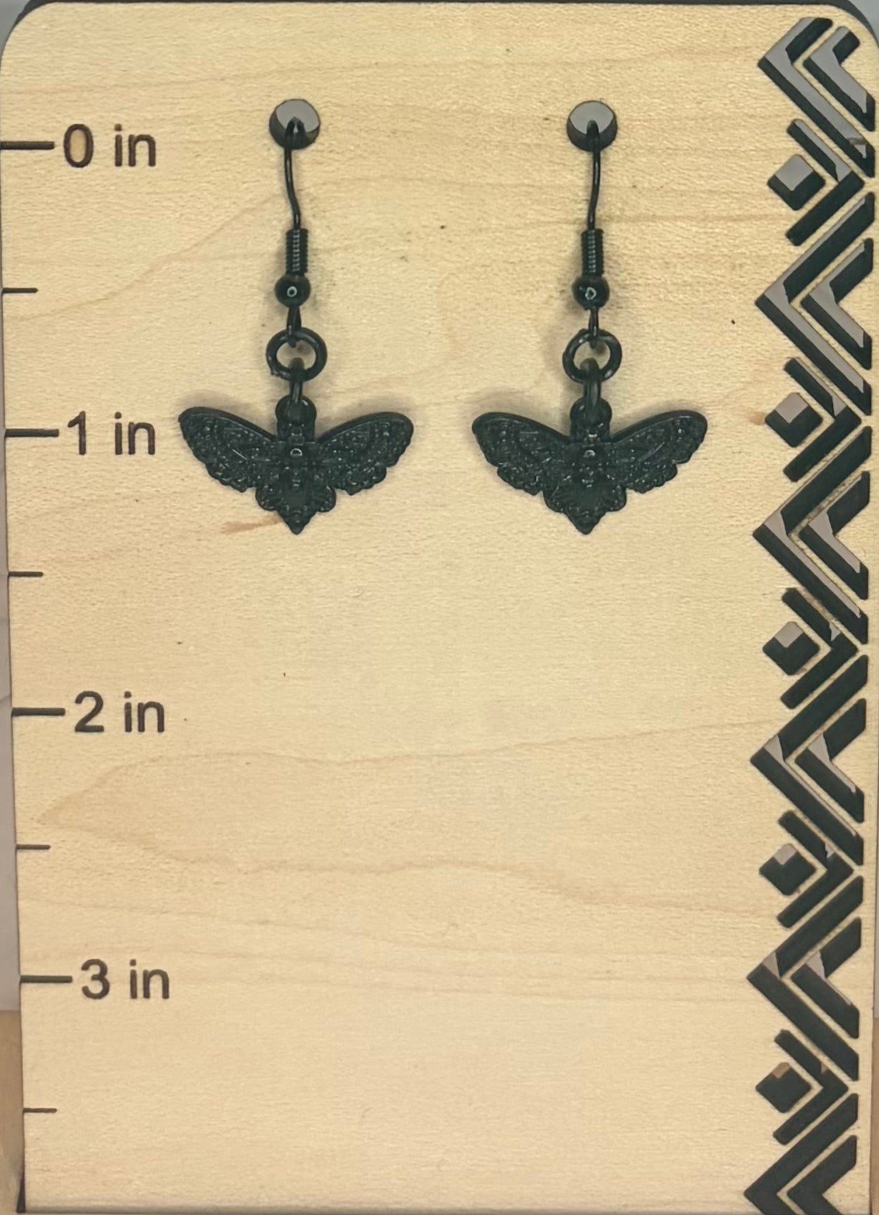 Small Black Moth Earrings | Gothic Jewelry | Witchy Earrings | Moth Lover Gift | Dark Nature Jewelry