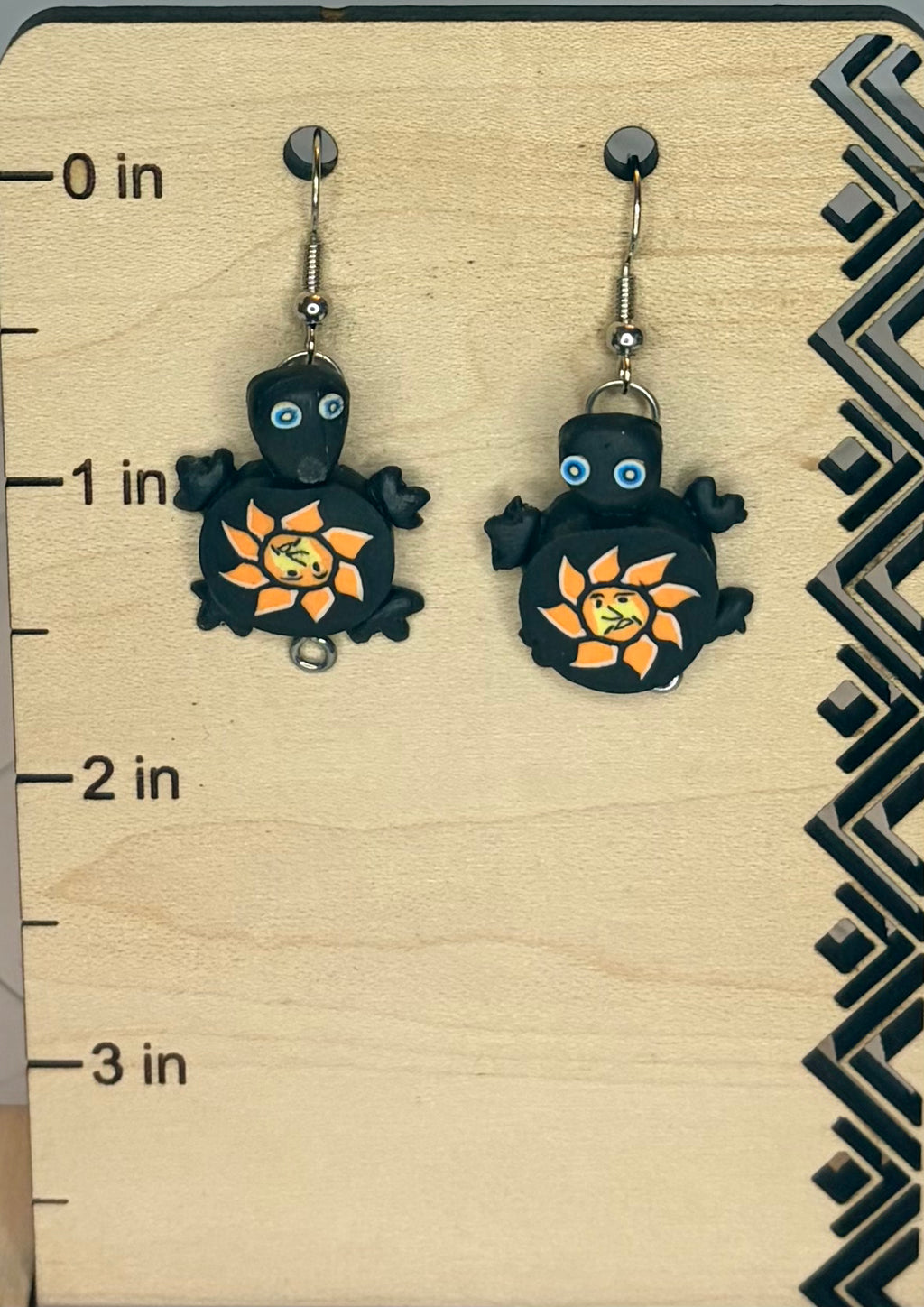 Handmade Clay Turtle Earrings | Stainless Steel Earrings | Cute Sea Turtle Jewelry | Ocean Lover Gift | Coastal Earrings