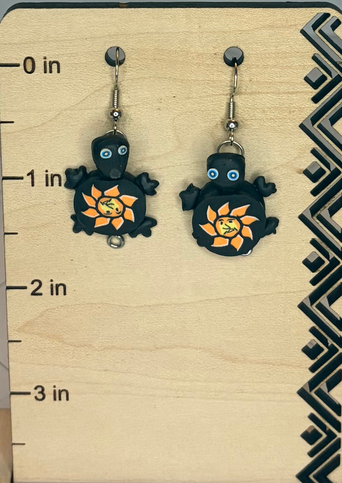 Handmade Clay Turtle Earrings | Stainless Steel Earrings | Cute Sea Turtle Jewelry | Ocean Lover Gift | Coastal Earrings