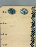 Vintage-Inspired Cameo Stud Earrings with Stainless Steel Posts