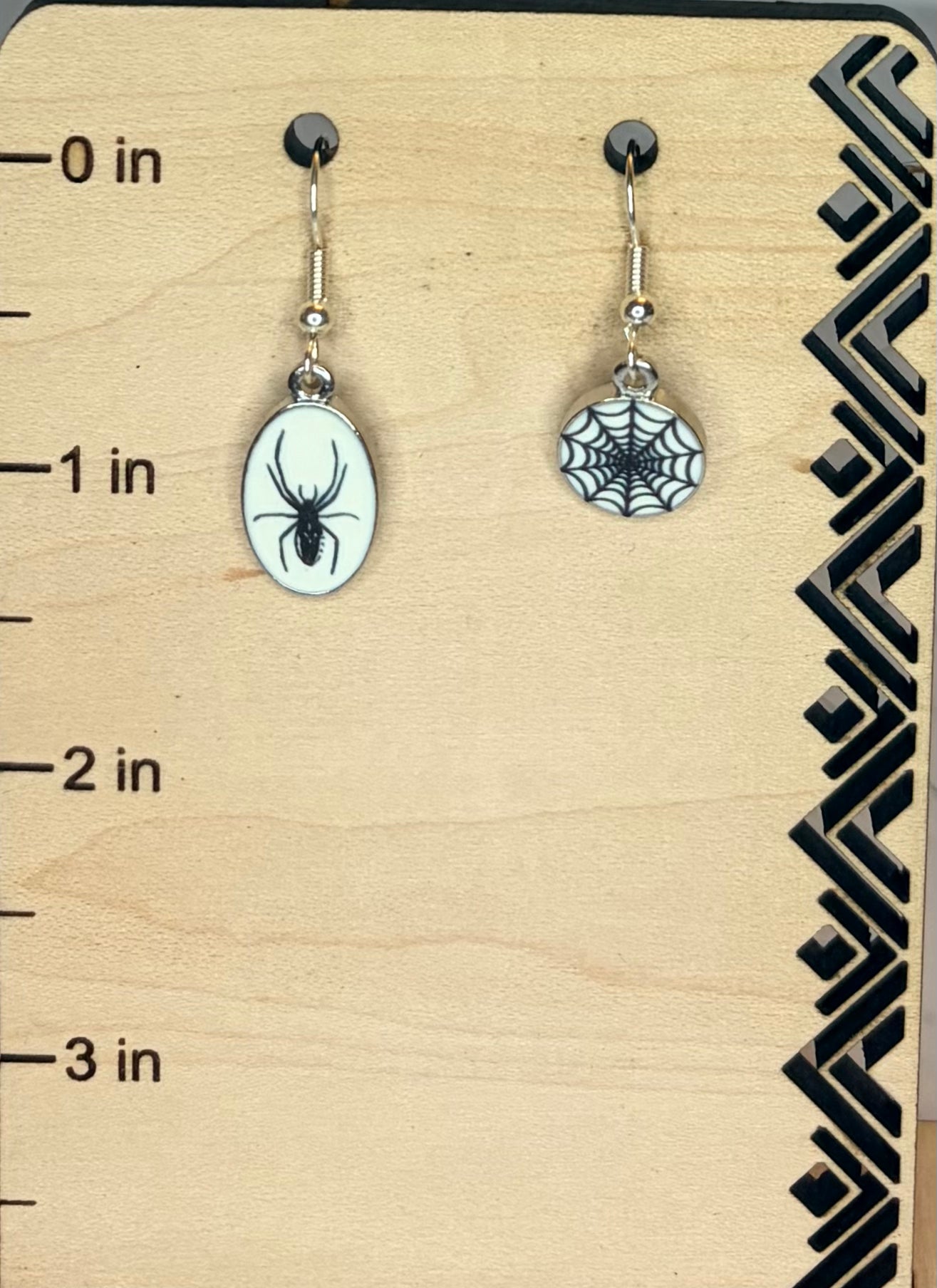 Stainless Steel Spider & Web Earrings | Gothic Halloween Earrings | Spider Web Dangle Earrings | Spooky Jewelry | Witchy Gift